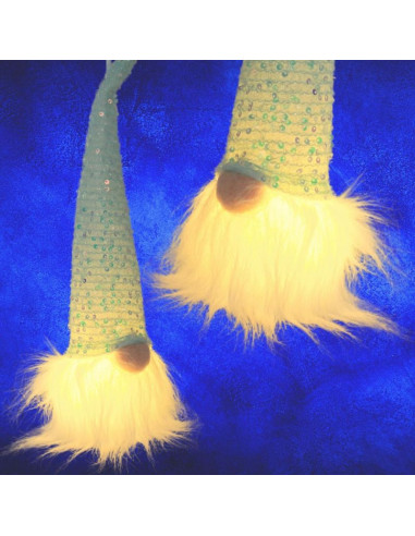 Mikołaj dekoracyjny led 25cm błękitny