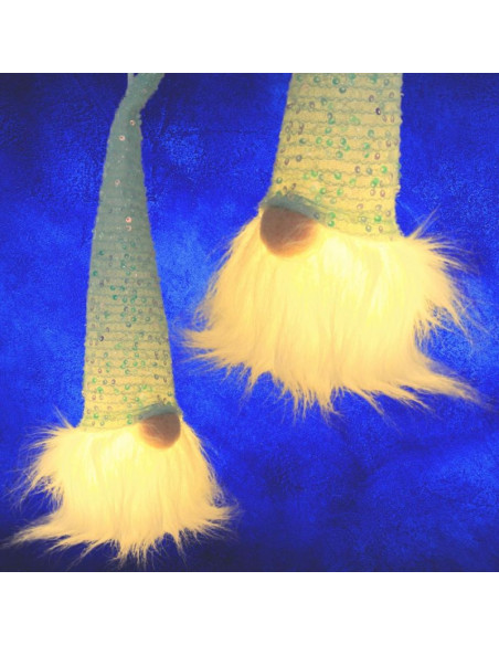 Mikołaj dekoracyjny led 25cm błękitny