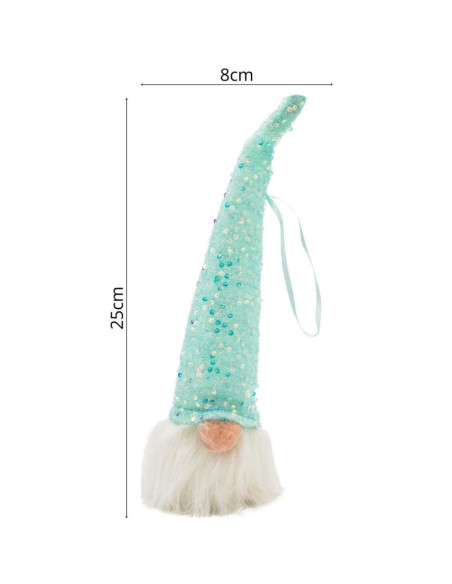 Mikołaj dekoracyjny led 25cm błękitny