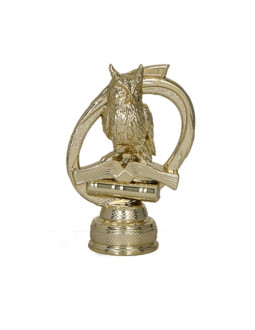 Figurka plastikowa złota - nauka / sowa 2