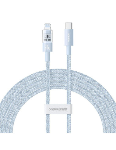 Kabel baseus gem usb c-ip 20w 2m (niebieski)