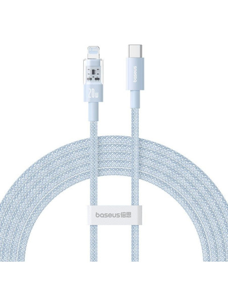 Kabel baseus gem usb c-ip 20w 2m (niebieski)