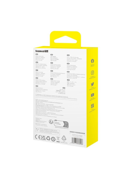 Kabel baseus gem usb c-ip 20w 2m (niebieski)