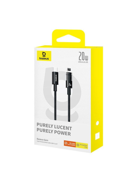 Kabel baseus gem usp c-ip 20w 2m (czarny)
