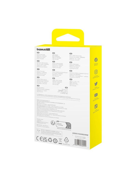 Kabel baseus gem usp c-ip 20w 2m (czarny)