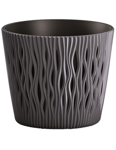 Doniczka sandy round śr 19cm antracyt