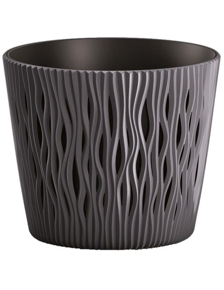 Doniczka sandy round śr 19cm antracyt
