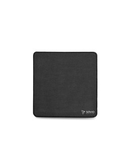 Savio gaming mouse pad 250x250x2mm, stitched edges black edition precision control s