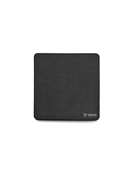 Savio gaming mouse pad 250x250x2mm, stitched edges black edition precision control s