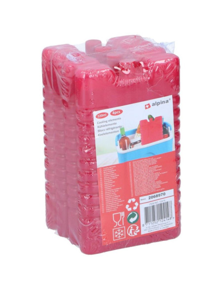 Wkład do lodówki 4x220ml czerwony