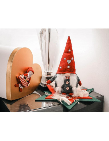 Skrzat krasnal gnom świąteczny 14x12x30cm