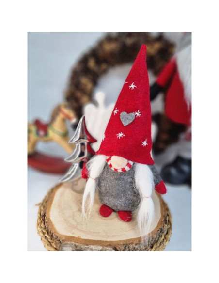 Skrzat krasnal gnom świąteczny 14x12x30cm