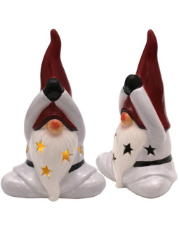 Figurka świąteczna mikołaj skrzat led 20cm