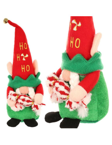 Elf dekoracyjny 28cm z workiem na prezent