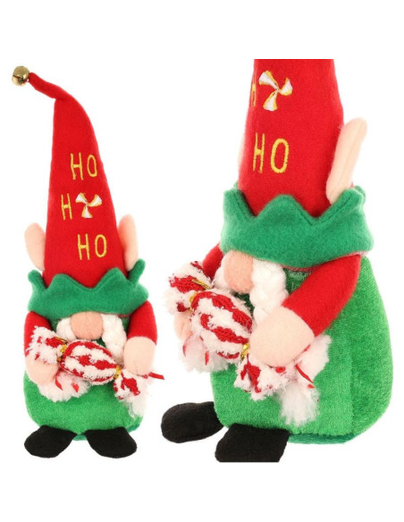 Elf dekoracyjny 28cm z workiem na prezent