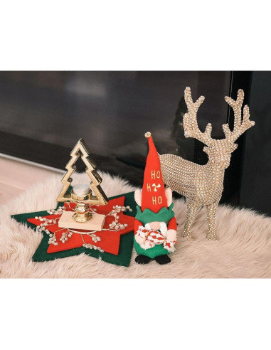 Elf dekoracyjny 28cm z workiem na prezent