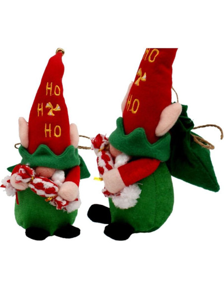 Elf dekoracyjny 28cm z workiem na prezent