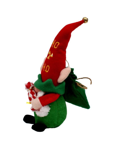 Elf dekoracyjny 28cm z workiem na prezent