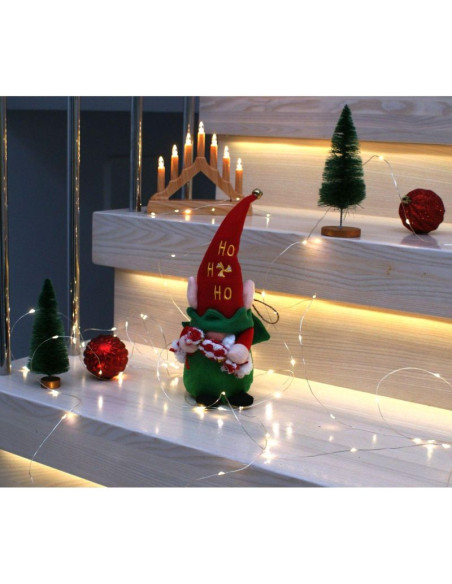 Elf dekoracyjny 28cm z workiem na prezent