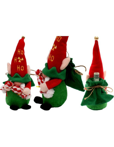Elf dekoracyjny 28cm z workiem na prezent