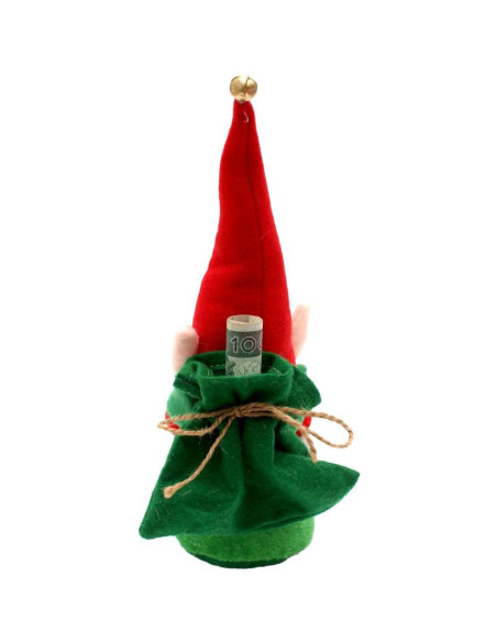 Elf dekoracyjny 28cm z workiem na prezent