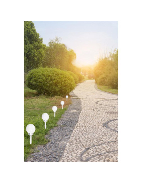 Lampa solarna kula mleczna 10x35cm