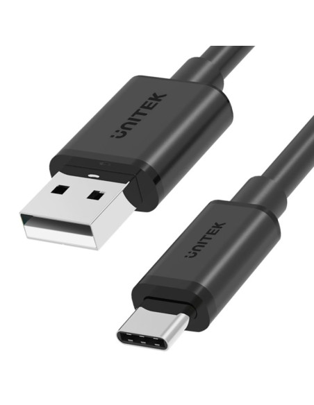 Unitek usb cable usb-a — usb-c 25cm, y-c480bk