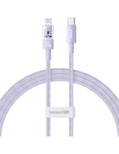 Kabel baseus gem usb c-ip 20w 1m (fioletowy)