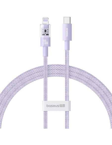Kabel baseus gem usb c-ip 20w 1m (fioletowy)