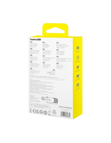 Kabel baseus gem usb c-ip 20w 1m (fioletowy)