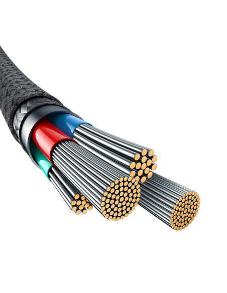 Kabel baseus unbreakable usb-ip 2.4a 1m (czarny)