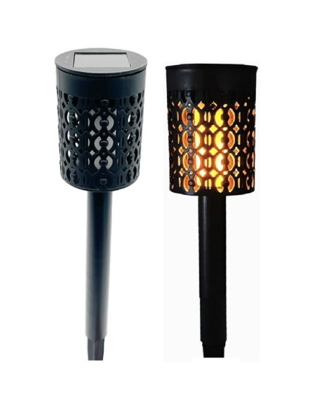 Lampa solarna pochodnia efekt ogień płomień 5.5x36cm 6 led