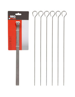 Szpikulec do szaszłyków 6szt dł. 35,5cm stal nierdzewna