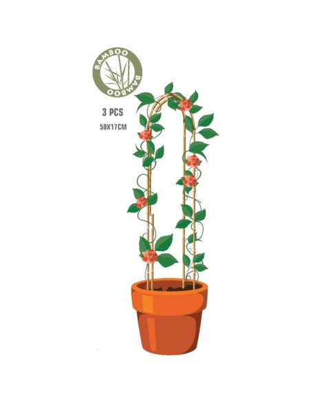 Podpora do roślin bambusowa łuk 58cm 3szt progarden