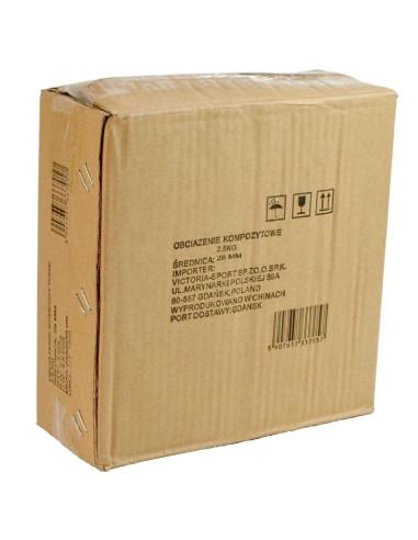 Obciążenie betonowe 2,5 kg enero fit fi26,5