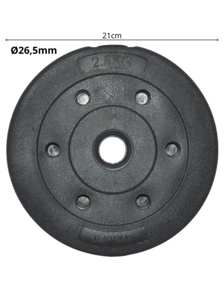 Obciążenie betonowe 2,5 kg enero fit fi26,5