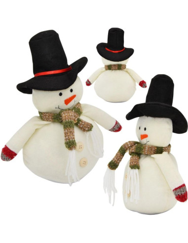 Bałwan dekoracyjny 23cm kapelusznik