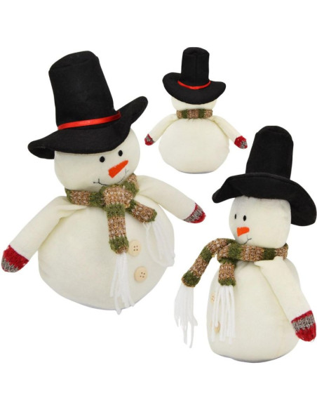 Bałwan dekoracyjny 23cm kapelusznik