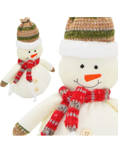 Bałwan dekoracyjny 23cm w czapce i szaliku