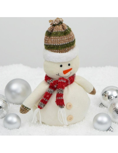 Bałwan dekoracyjny 23cm w czapce i szaliku