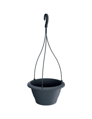 Doniczka respana wisząca antracyt 24cm