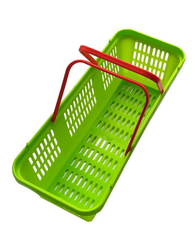 Koszyk plastikowy na owoce i warzywa ażurowy z rączką