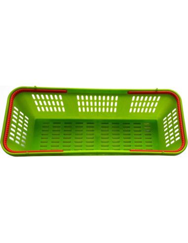 Koszyk plastikowy na owoce i warzywa ażurowy z rączką