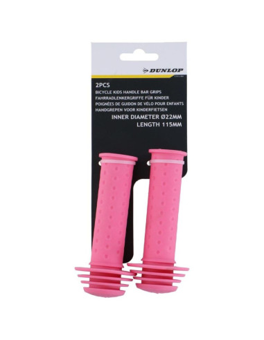 Chwyty rączki gripy do kierownicy 115mm dunlop różowy