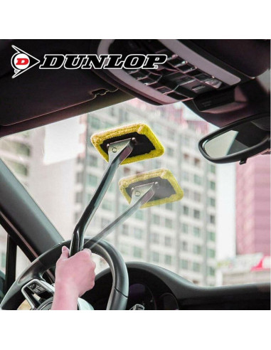 Ściągaczka wody z szyb i luster z mikrofibrą ruchoma dunlop