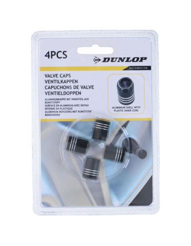 Nakrętki na wentyle aluminiowe dunlop 4szt