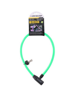 Zapięcie rowerowe dunlop linka zamek 0.4x65cm zielony 2