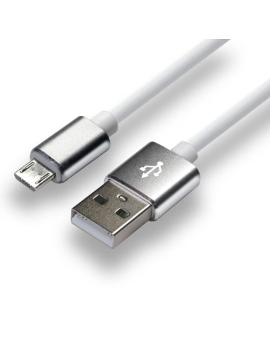 Kabel zasilający everactive cbs-1mw (usb - micro usb   1m  kolor biały)