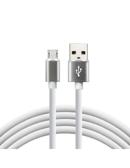 Kabel zasilający everactive cbs-1mw (usb - micro usb   1m  kolor biały)