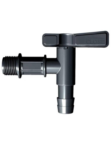 Kran do zbiornika na wodę deszczówkę cantap 3/4 czarny - możliwość montażu węża